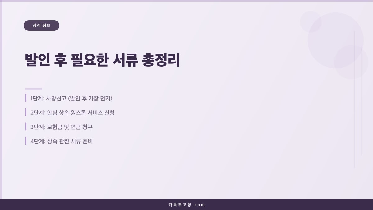 발인 후 필요한 서류 총정리